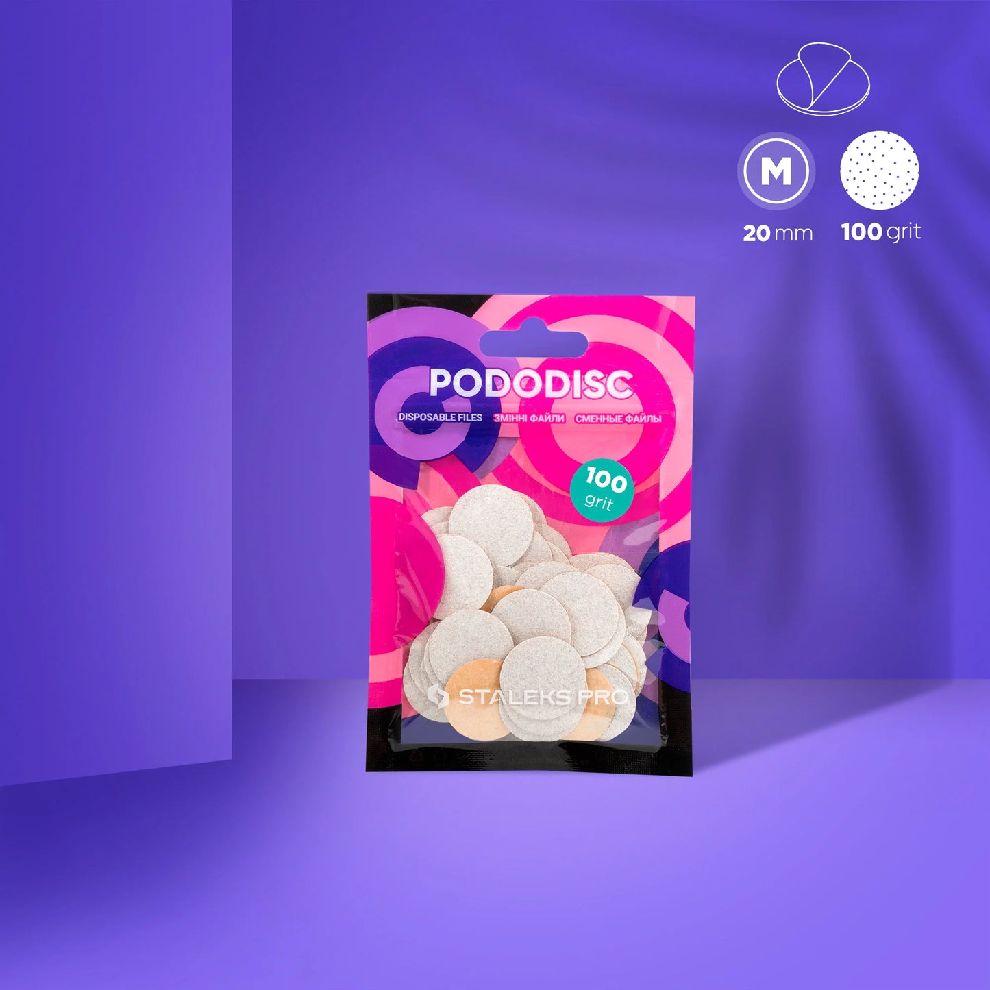 Lime di ricambio per disco per pedicure PODODISC STALEKS PRO M (50 pezzi)