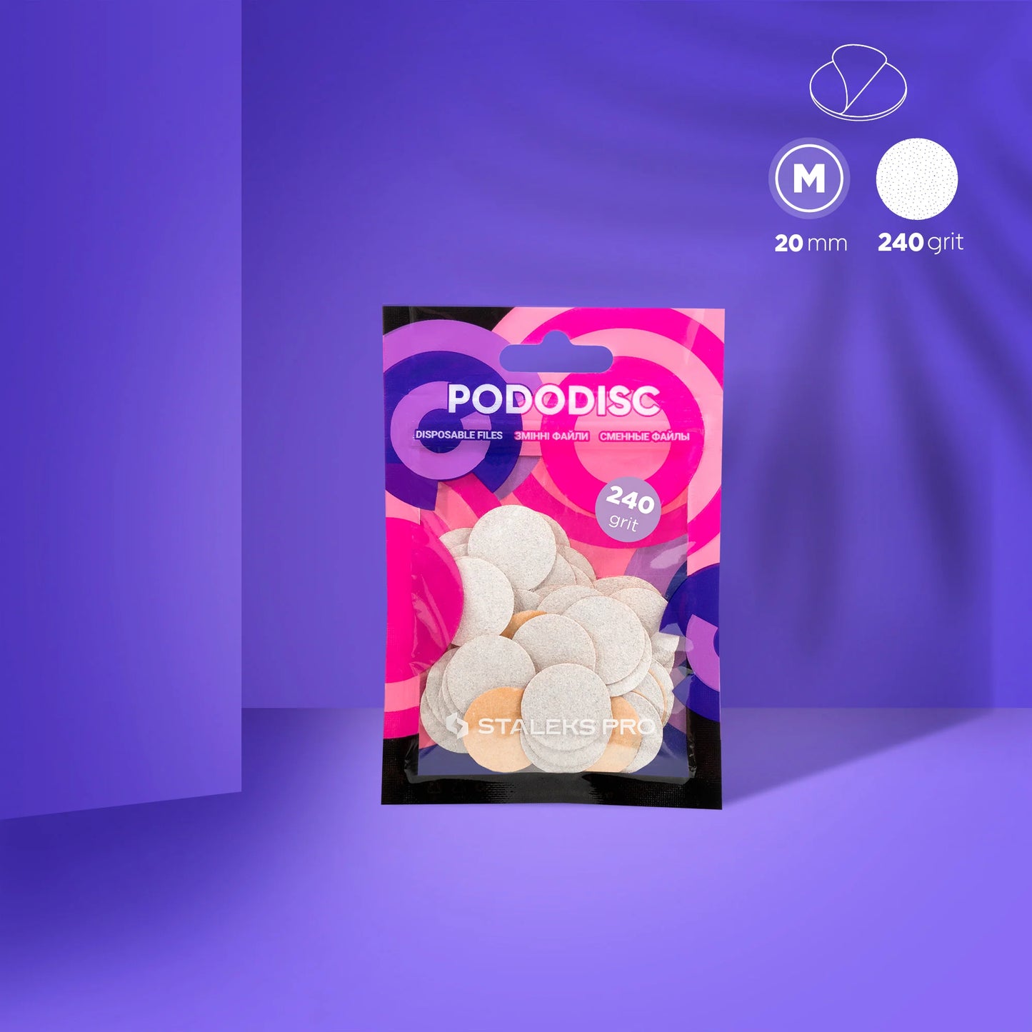 Lime di ricambio per disco per pedicure PODODISC STALEKS PRO M (50 pezzi)