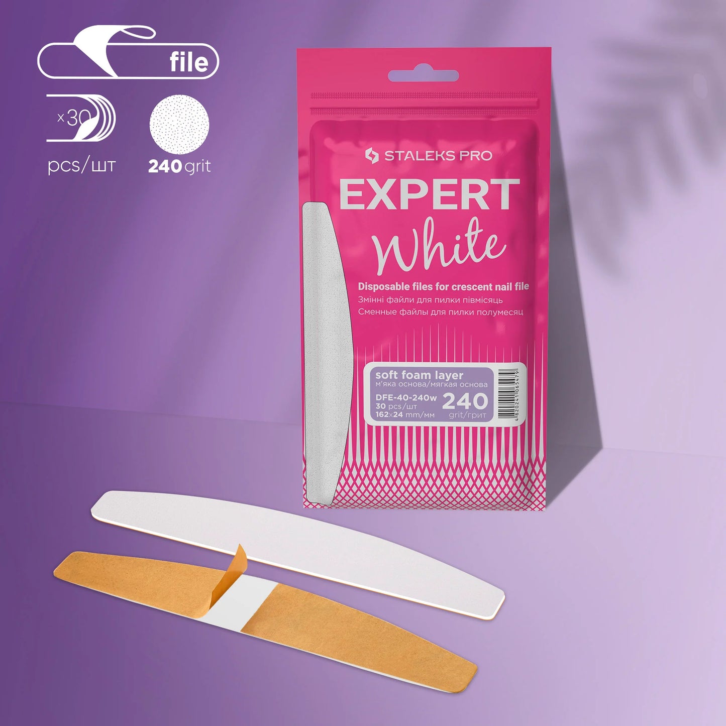 Ricambi per lima mezzaluna a base morbida EXPERT 40 (30 pezzi)